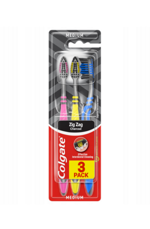 CH-Colgate szczoteczka 3szt zig zak charcoal medium